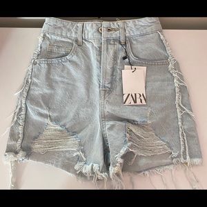 ZARA high rise fit shorts